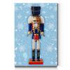 WEXFORD HOME Nutcracker on Blue Wall Art, Festive Christmas & Winter Decorations, Cute Snowflake Design, Premium Gallery Wrapped Canvas Decor, Ready to Hang, 8 in H x 12 in W, Made in America view 1