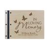 LifeSong Milestones Personalized Funeral Service Guest Book Engraved Wood Memorial Guestbook Celebration of Life Remembrance in Loving Memory Keepsake13.5x10 (Maple) view 1