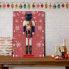 WEXFORD HOME Nutcracker on Red Wall Art, Festive Christmas & Winter Decorations, Cute Snowflake Design, Premium Gallery Wrapped Canvas Decor, Ready to Hang, 32 in H x 48 in W, Made in America view 3