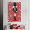 WEXFORD HOME Nutcracker on Red Wall Art, Festive Christmas & Winter Decorations, Cute Snowflake Design, Premium Gallery Wrapped Canvas Decor, Ready to Hang, 32 in H x 48 in W, Made in America view 4