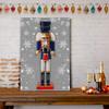 WEXFORD HOME Nutcracker on Gray Wall Art, Festive Christmas & Winter Decorations, Cute Snowflake Design, Premium Gallery Wrapped Canvas Decor, Ready to Hang, 24 in H x 36 in W, Made in America view 3