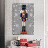 WEXFORD HOME Nutcracker on Gray Wall Art, Festive Christmas & Winter Decorations, Cute Snowflake Design, Premium Gallery Wrapped Canvas Decor, Ready to Hang, 24 in H x 36 in W, Made in America view 4