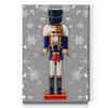 WEXFORD HOME Nutcracker on Gray Wall Art, Festive Christmas & Winter Decorations, Cute Snowflake Design, Premium Gallery Wrapped Canvas Decor, Ready to Hang, 12 in H x 18 in W, Made in America view 1