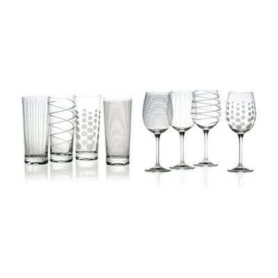 Mikasa Cheers Wine Glasses and Highball Glasses Set (16 oz and 19.75 oz)