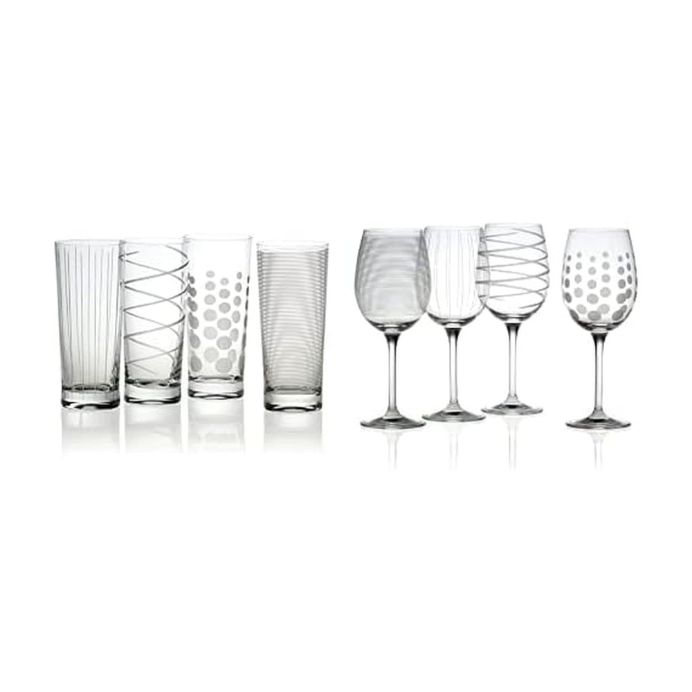 Mikasa Cheers Wine Glasses and Highball Glasses Set (16 oz and 19.75 oz)
