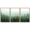 SIGNWIN 3 Piece Framed Canvas Wall Art Woodland Nursery Decor Landscape with Trees Canvas Prints Home Artwork Decoration for Living Room,Bedroom - 16"x24"x3 Panels view 1