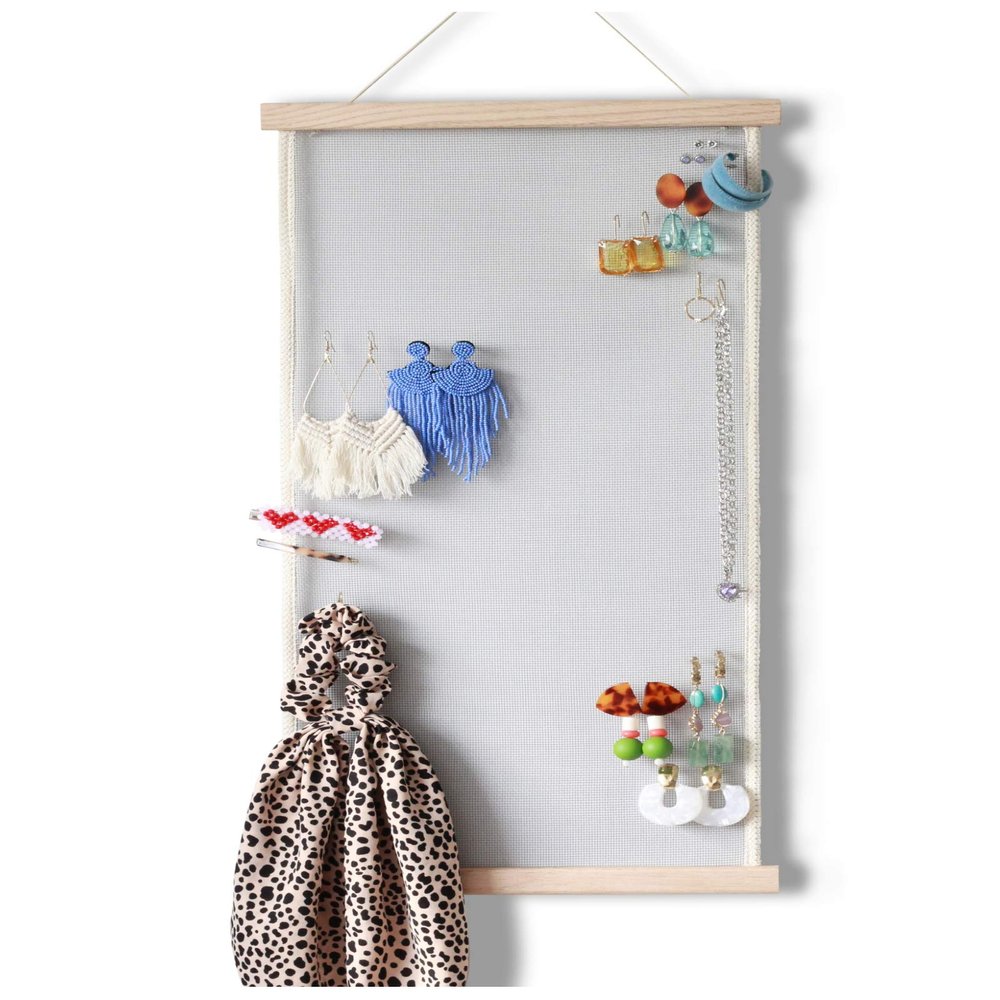 Heesch Earring Organizer Holder Display Wall Mount Hanging Jewelry Stud Earrings Necklaces Holder for Women Girls Hair Clips Hanger