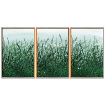 SIGNWIN 3 Piece Framed Canvas Wall Art Landscape with Trees Canvas Prints Home Artwork Decoration for Living Room,Bedroom - 16"x24"x3 Panels