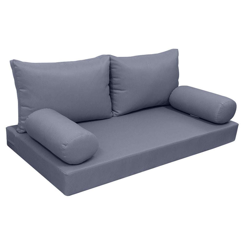 Prolinemax |SLIPCOVER ONLY|S2 Outdoor Daybed Mattress Bolster Backrest Cushion Covers Knife Edge Crib AD001