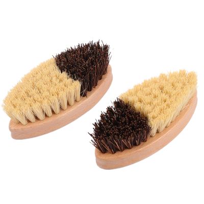 2pcs Wooden Vegetable and Fruit Cleaning Brush Natural Wood Scrubber for Kitchen and Bathroom for Washing Cucumbers Carrots and Potatoes