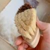 2pcs Wooden Vegetable and Fruit Cleaning Brush Natural Wood Scrubber for Kitchen and Bathroom for Washing Cucumbers Carrots and Potatoes view 4