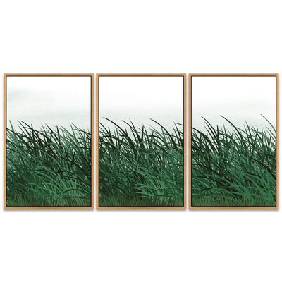 SIGNWIN 3 Piece Framed Canvas Wall Art Landscape with Trees Canvas Prints Home Artwork Decoration for Living Room,Bedroom - 16"x24"x3 Panels