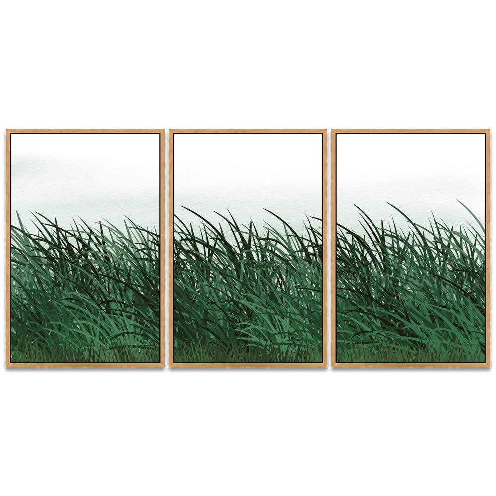 SIGNWIN 3 Piece Framed Canvas Wall Art Landscape with Trees Canvas Prints Home Artwork Decoration for Living Room,Bedroom - 16"x24"x3 Panels