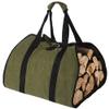 Tenn Well Wood Carrier for Firewood, 38in x 18in 16oz Waxed Canvas Firewood Carrier Log Bag with Handles Securing Straps for Camping Trip Indoor, Gifts for Men Dad Husband view 1