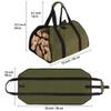 Tenn Well Wood Carrier for Firewood, 38in x 18in 16oz Waxed Canvas Firewood Carrier Log Bag with Handles Securing Straps for Camping Trip Indoor, Gifts for Men Dad Husband view 2