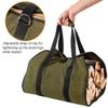 Tenn Well Wood Carrier for Firewood, 38in x 18in 16oz Waxed Canvas Firewood Carrier Log Bag with Handles Securing Straps for Camping Trip Indoor, Gifts for Men Dad Husband view 4