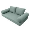 Prolinemax Style 1 - Mattress & Pillow Bolster Cushion for Outdoor Indoor Daybed Porch Swing Bed Knife Edge Twin Size AD002 | Covers ONLY | view 1