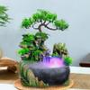 Atomizing Rockery Water Fountain Desktop Chinese Fengshui LED Lamp Waterfall Office Decoration and Crafts Decorative view 2