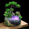 Atomizing Rockery Water Fountain Desktop Chinese Fengshui LED Lamp Waterfall Office Decoration and Crafts Decorative view 3