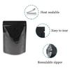 FERENLI 100 Pieces Resealable Mylar Bags Stand Up Foil Pouch for Zip Aluminium Foil Lock Food Storage Packaging Airtight Zipper Pouches (4.3x6.3 inch, Black) view 4