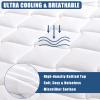 Cal King Size Quilted Fitted Mattress Pad, Waterproof Breathable Cooling Mattress Protector, Stretches up to 21 Inches Deep Pocket Hollow Cotton Alternative Filling Noiseless Mattress Cover view 4