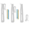 Ailejia 30 Pcs Plastic Adjustable Hooks - Depth Pleat Drapery Hooks for Window, Door and Shower Curtains (White) view 1