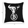 Bitcoin BTC Crypto Bulls Animal Currency Blockchain Gift Throw Pillow view 4