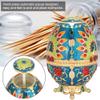 HERCHR Retractable Toothpick Holder, Peacock Retro Automatic Pop up Toothpick Dispenser Holder Case Storage Organizer Container Decoration for Home Restaurant Hotel view 2