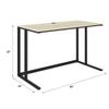 Flats & Castles Logan 48" Wood Writing Desk with Cable Management in Natural view 3
