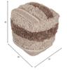 Parkland Collection Iliya Transitional Beige Pouf view 2