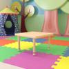 EMMA + OLIVER 24" Square Natural Plastic Height Adjustable Activity Table - School Table for 4 view 1