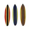 Zeckos Set of 3 Handmade Striped Wooden Surfboard Wall Hangings - Coastal Wood Beach Decorations - Each 32 Inches Long - Stylish and Casual Beach-Themed Home Decor view 1