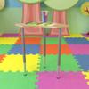 EMMA + OLIVER Triangular Natural Collaborative Adjustable Student Desk - Home and Classroom view 1