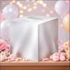 Adorox 10'x10' Inch Money Box Memory Cards Reception Centerpiece Box (Sliver) view 3