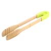Omabeta Reusable Kitchen Tongs,Barbecue Tongs, BBQ Clip Heat Wooden With Anti-slip Silicone Handle Cooking BBQ Serving For BBQ, Salad, Ice, Oven (Square (green)) view 4