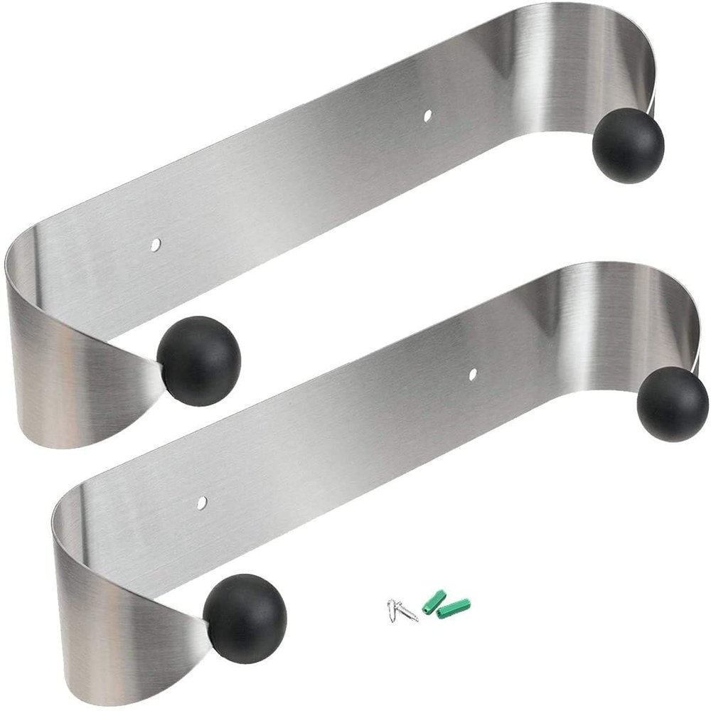KUAFU Pair Paper Towel Holder for Kitchen Stainless Steel Rack Under Cabinet- 2 Packages