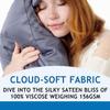 Pillow Cases - 100% Viscose Derived from Bamboo - Cooling Pillowcase - Standard Size, Gray, Set of 2 Zippered - for Hot Sleepers - Soft Pillow Covers - by Vegan Silk view 2