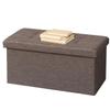 Fujiboeki 86140 Storage Bench, Storage Box, Width 23.6 x Depth 11.8 x Height 11.8 inches (60 x 30 x 30 cm), Charcoal Ottoman, Load Capacity 176.4 lbs (80 kg), Foldable, Box Stool, Hunt view 1