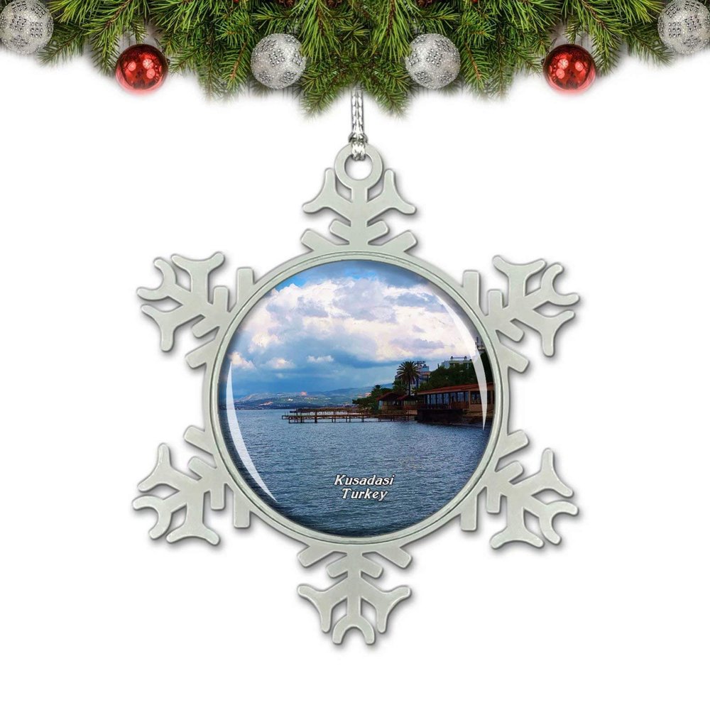 Turkey Ladies Beach Pigeon Island Kusadasi Christmas Ornament Tree Decoration Crystal Metal Souvenir Gift