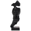 aboxoo Thinker Statue, Silence is Gold Abstract Art Figurine, Modern Home Resin Sculptures Decorative Objects Piano Desktop Decor for Creative Room Home, Office Study Decor (Black) view 1