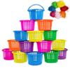 Eternity sky 18PCS Easter Small Plastic Baskets with Handles Bulk, 70g Faux Grass Confetti Strips Accessories Filler Stuffers for Spring Decorations Party Supplies Favors view 1