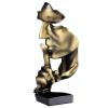 aboxoo Thinker Statue, Silence is Gold Abstract Art Figurine,Modern Home Resin Sculptures Decorative Objects,Table Top Decor for Livingroom Home Decor,Office Study Sculpture,Shh mask Statue(Gold) view 1