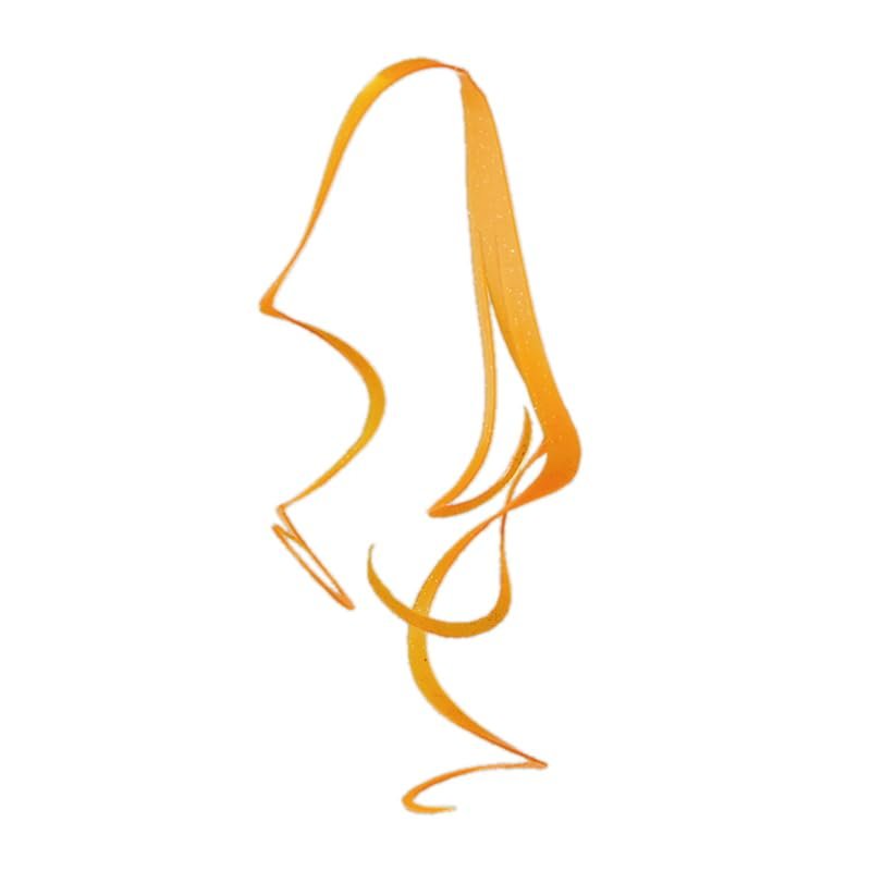 Gamakatsu Sakura Illusion Silicone Necktie, Cascade Curly, #3, Orange Silver