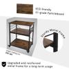 AHB 24" Kitchen Cart with 4 Smooth Wheels and 10 Hooks, 3-Tier Microwave Stand Rolling Bakers Rack Coffee Cart Shelf Organizer for Living Room Decoration view 3