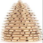 DREGENO Coiled Tree Without Trunk - Golden - 8 cm / 3.1 inch