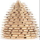 DREGENO Coiled Tree Without Trunk - Golden - 8 cm / 3.1 inch