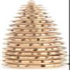 DREGENO Coiled Tree Without Trunk - Golden - 8 cm / 3.1 inch view 1