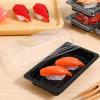 Cabilock 100pcs Sushi Trays with Lids Disposable Sushi Box Fruit Cake Carry Out Container Take Out Boxes for Cake Food Fruit Cupcake Bread Candy (Black) view 2