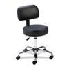 Round Stools w- Back- Pneumatic- 16in. Seat- 10in.x16in. Back- Black view 1