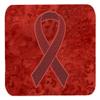 CoolCookware 3.5 x 3.5 in. Burgundy Ribbon for Multiple Myeloma Cancer Awareness Foam Coasters44; Set of 4 view 1